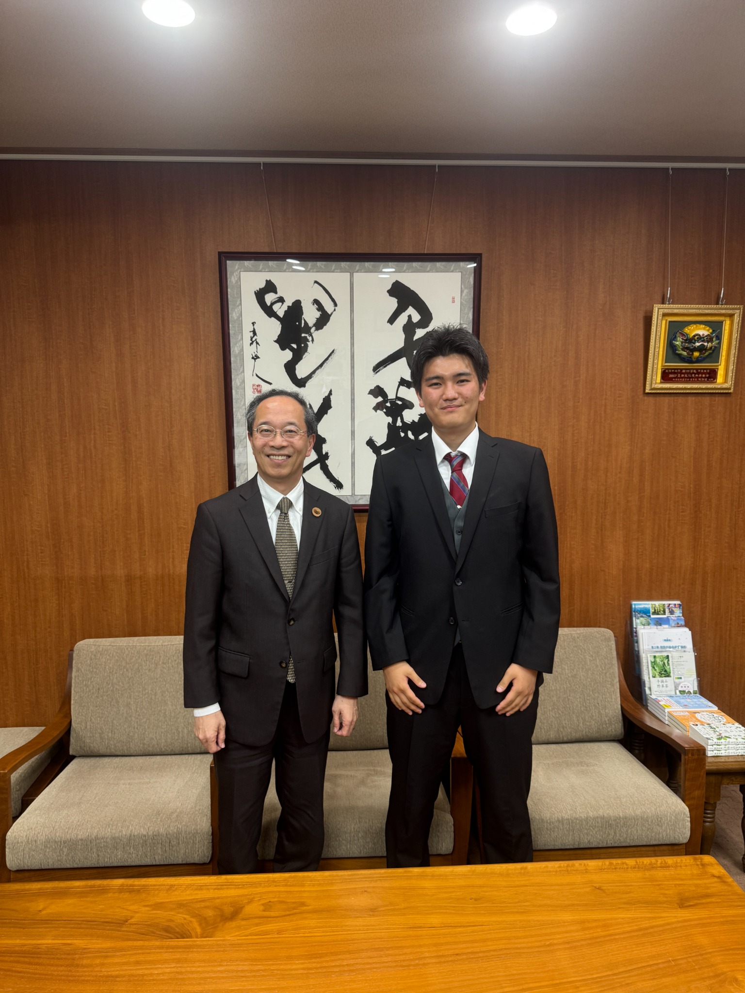 飛騨市長 都竹淳也氏との面談時に撮影した記念写真